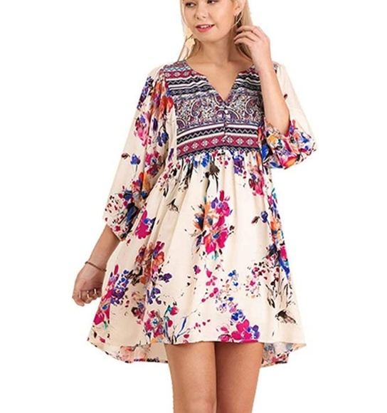 Umgee| Boho style mini dress size Large - Picture 1 of 13